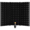 imageAGPTEK Microphone Isolation Shield Foldable Adjustable Durable Studio Recording Microphone Isolator Panel for Stand Mount or Table Top