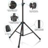 imageAGPTEK Microphone Wind Screen Bracket Stand with Adjustable and NonSlip Tripod Base Suit for Large Microphone Isolation Shield  Black