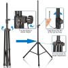 imageAGPTEK Microphone Wind Screen Bracket Stand with Adjustable and NonSlip Tripod Base Suit for Large Microphone Isolation Shield  Black