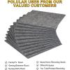 imageAcoustic Panel AGPTEK 12 Packs Acoustic Absorption Panels 12X12X04 Inches Sound Insulation Panels Beveled Edge Tiles High Density Acoustic Sound Absorbing Panels Great for Home ampamp OfficesDeep Grey
