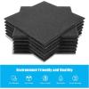 imageAcoustic Panel AGPTEK 12 Packs Acoustic Absorption Panels 12X12X04 Inches Sound Insulation Panels Beveled Edge Tiles High Density Acoustic Sound Absorbing Panels Great for Home ampamp OfficesBlack