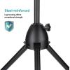 imageMicrophone Stand AGPTEK Condenser Microphone Stand with NonSlip Feet Adjustable Height ampamp Foldable Design 3346689 inches Suitable for Supporting Acoustic Isolation Shield in Studio Black