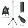 imageMicrophone Stand AGPTEK Tripod Microphone Stand with NonSlip Feet Stable Tripod Foldable Design ampamp Adjustable Height 322863 inches Great for Supporting Acoustic Isolation Shield