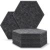 image12 Packs Acoustic Absorption Panels AGPTEK 118 x 102 x 035 Inches Hexagon Absorption Panel Acoustic Soundproofing Insulation Panel TilesGreat for Wall Decoration and Acoustic TreatmentDeep Grey
