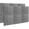 imageAcoustic Panel AGPTEK 12 Packs Acoustic Absorption Panels 12X12X04 Inches Sound Insulation Panels Beveled Edge Tiles High Density Acoustic Sound Absorbing Panels Great for Home ampamp OfficesDeep Grey
