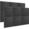 imageAcoustic Panel AGPTEK 12 Packs Acoustic Absorption Panels 12X12X04 Inches Sound Insulation Panels Beveled Edge Tiles High Density Acoustic Sound Absorbing Panels Great for Home ampamp OfficesBlack