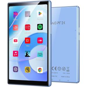 imageAGPTEK 5 128GB MP3 Player with Bluetooth and WiFi T09 Touch Screen Andriod 13 Music Player with Spotify Audible YouTube Up to 1TBBlackBlue