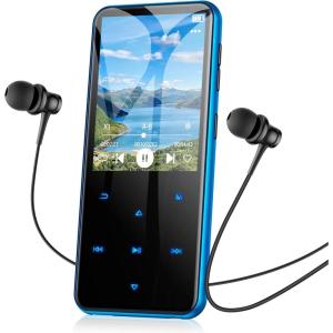 imageAGPTEK 64GB MP3 Player with Bluetooth M3 24 inch Music Player with Speaker and FM Radio Touch Buttons Supports Up to 128GBBlueBlue