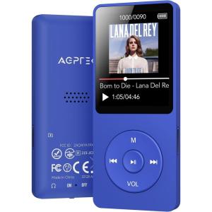 imageAGPTEK A02 MP3 Player with Bluetooth 53 18 inch Screen Portable Music Player with Speaker FM Radio Voice Recorder Supports Expanded Up to 128GBBlack 32GBBlue