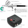 imageAGPTEK Airbrush Kit Bundle with Spary Booth Kit for Painting Crafts Nails Art Cakes TShirts and Hobby