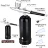 imageAGPTEK Rerchargeable Airbrush Kit Bundle with Spary Booth Kit for Painting Crafts Nails Art Cakes TShirts and Hobby Black