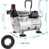 imageAir Compressor AGPTEK Airbrush Compressor Professional Airbrushing Paint System Upgraded Airbrush Compressor Kit with a 6FT Air Hose and an Airbrush Holder