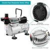 imageAir Compressor AGPTEK Airbrush Compressor Professional Airbrushing Paint System Upgraded Airbrush Compressor Kit with a 6FT Air Hose and an Airbrush Holder