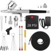 imageAGPTEK Airbrush 28PSI Airbrush with Air Compressor Portable Airbrush Kit for Cake Decorating Craft Tools Makeup Painting and Manicure