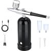 imageAGPTEK Airbrush Airbrush Kit Air Brush PenMini Air Compressor Airbrush Kit USB Rechargeable and Portable Airbrush Gun for Make up Tattoo Nail Art Cake Face Paint and Model Painting Black