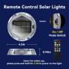 imageAGPTEK 12 Modes 9 in 1 Solar Outdoor Lights with Remote Control 12 Pack 30H RuntimeIP67 Waterproof3Ton Load Capacity RGB Color Changing Deck Lights for PatioGardenDrivewayDockStairsRectangleRound  12 Pack