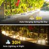 imageAGPTEK 12 Modes 9 in 1 Solar Outdoor Lights with Remote Control 12 Pack 30H RuntimeIP67 Waterproof3Ton Load Capacity RGB Color Changing Deck Lights for PatioGardenDrivewayDockStairsRectangleRound  4 Pack
