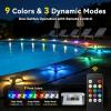 imageAGPTEK 12 Modes 9 in 1 Solar Outdoor Lights with Remote Control 12 Pack 30H RuntimeIP67 Waterproof3Ton Load Capacity RGB Color Changing Deck Lights for PatioGardenDrivewayDockStairsRectangleRectangle  4 Pack
