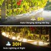 imageAGPTEK 12 Modes 9 in 1 Solar Outdoor Lights with Remote Control 12 Pack 30H RuntimeIP67 Waterproof3Ton Load Capacity RGB Color Changing Deck Lights for PatioGardenDrivewayDockStairsRectangleRectangle  4 Pack