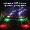 imageAGPTEK 12 Modes 9 in 1 Solar Outdoor Lights with Remote Control 12 Pack 30H RuntimeIP67 Waterproof3Ton Load Capacity RGB Color Changing Deck Lights for PatioGardenDrivewayDockStairsRectangleRound  12 Pack