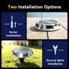 imageAGPTEK 12 Modes 9 in 1 Solar Outdoor Lights with Remote Control 12 Pack 30H RuntimeIP67 Waterproof3Ton Load Capacity RGB Color Changing Deck Lights for PatioGardenDrivewayDockStairsRectangleRound  4 Pack