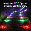 imageAGPTEK 12 Modes 9 in 1 Solar Outdoor Lights with Remote Control 12 Pack 30H RuntimeIP67 Waterproof3Ton Load Capacity RGB Color Changing Deck Lights for PatioGardenDrivewayDockStairsRectangleRectangle  4 Pack