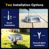 imageAGPTEK 12 Modes 9 in 1 Solar Outdoor Lights with Remote Control 12 Pack 30H RuntimeIP67 Waterproof3Ton Load Capacity RGB Color Changing Deck Lights for PatioGardenDrivewayDockStairsRectangleRectangle  4 Pack
