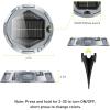 imageAGPTEK 5 in 1 Solar Driveway Lights Outdoor with Ground Spikes IP67 Waterproof Solar Lights with 5 Modes BlueWhiteWarmMixedFlashing for Deck Stairs Pathway Garden PatioHexagon 12 PackHexagon  4 Pack