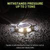 imageAGPTEK 5 in 1 Solar Driveway Lights Outdoor with Ground Spikes IP67 Waterproof Solar Lights with 5 Modes BlueWhiteWarmMixedFlashing for Deck Stairs Pathway Garden PatioHexagon 12 PackHexagon  4 Pack