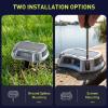 imageAGPTEK 5 in 1 Solar Driveway Lights Outdoor with Ground Spikes IP67 Waterproof Solar Lights with 5 Modes BlueWhiteWarmMixedFlashing for Deck Stairs Pathway Garden PatioHexagon 12 PackRectangle  4 Pack