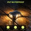 imageAGPTEK 5 in 1 Solar Driveway Lights Outdoor with Ground Spikes IP67 Waterproof Solar Lights with 5 Modes BlueWhiteWarmMixedFlashing for Deck Stairs Pathway Garden PatioHexagon 12 PackRectangle  4 Pack