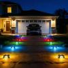 imageAGPTEK 12 Modes 9 in 1 Solar Outdoor Lights with Remote Control 12 Pack 30H RuntimeIP67 Waterproof3Ton Load Capacity RGB Color Changing Deck Lights for PatioGardenDrivewayDockStairsRectangleRectangle  12 Pack