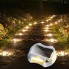 imageAGPTEK 5 in 1 Solar Driveway Lights Outdoor with Ground Spikes IP67 Waterproof Solar Lights with 5 Modes BlueWhiteWarmMixedFlashing for Deck Stairs Pathway Garden PatioHexagon 12 PackRectangle  4 Pack