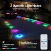 imageAGPTEK RGB Solar Deck Lights with Remote Control 4 Pack OneClick Sync Group Control amp 10 Light Modes amp RGB Chasing Outdoor Decorative Driveway Marker for Pathway Dock Step Walkway Yard Garden4 Pack