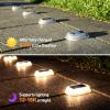 imageAGPTEK RGB Solar Deck Lights with Remote Control 4 Pack OneClick Sync Group Control amp 10 Light Modes amp RGB Chasing Outdoor Decorative Driveway Marker for Pathway Dock Step Walkway Yard Garden4 Pack