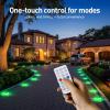 imageAGPTEK RGB Solar Deck Lights with Remote Control 4 Pack OneClick Sync Group Control amp 10 Light Modes amp RGB Chasing Outdoor Decorative Driveway Marker for Pathway Dock Step Walkway Yard Garden12 Pack
