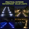image:imageAGPTEK 5 in 1 Solar Driveway Lights Outdoor with Ground Spikes IP67 Waterproof Solar Lights with 5 Modes BlueWhiteWarmMixedFlashing for Deck Stairs Pathway Garden PatioRectangle 12 PackHexagon  12 Pack