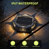 image:imageAGPTEK 5 in 1 Solar Driveway Lights Outdoor with Ground Spikes IP67 Waterproof Solar Lights with 5 Modes BlueWhiteWarmMixedFlashing for Deck Stairs Pathway Garden PatioRectangle 12 PackHexagon  12 Pack