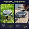 image:imageAGPTEK 5 in 1 Solar Driveway Lights Outdoor with Ground Spikes IP67 Waterproof Solar Lights with 5 Modes BlueWhiteWarmMixedFlashing for Deck Stairs Pathway Garden PatioRectangle 12 PackHexagon  12 Pack