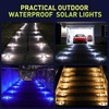 image:imageAGPTEK 5 in 1 Solar Driveway Lights Outdoor with Ground Spikes IP67 Waterproof Solar Lights with 5 Modes BlueWhiteWarmMixedFlashing for Deck Stairs Pathway Garden PatioRectangle 12 PackRectangle  4 Pack
