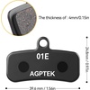 image:imageAGPTEK Bike Brake Pads HighPerformance Bicycle Brake Pad 4 Pairs Mountain Bike Pad for ShimanoTektroTRP Work EbikeMountain amp Road BikeSemiMetallic