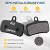image:imageAGPTEK Bike Brake Pads HighPerformance Bicycle Brake Pad 4 Pairs Mountain Bike Pad for ShimanoTektroTRP Work EbikeMountain amp Road BikeSemiMetallic