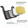 image:imageAGPTEK Bike Brake Pads HighPerformance Bicycle Brake Pad 4 Pairs SemiMetallic Bike Pad for Mountain Bike Disc Brakes Compatible with Shimano Deore XT SLX Hone Alfine SaintSemiMetallic