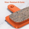 image:imageAGPTEK Bike Brake Pads HighPerformance Brake Pads Disc Brake Pads amp Spring SemiMetallicampResin for Mountain Bike Disc BrakesBike Pads Compatible with TRP Tektro Shimano Deore Br4 Pairs ResinOrange