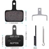 image:imageAGPTEK Bike Brake Pads HighPerformance Brake Pads Disc Brake Pads amp Spring SemiMetallicampResin for Mountain Bike Disc BrakesBike Pads Compatible with TRP Tektro Shimano Deore Br4 PairsBlack
