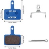 image:imageAGPTEK Bike Brake Pads HighPerformance Brake Pads Disc Brake Pads amp Spring SemiMetallicampResin for Mountain Bike Disc BrakesBike Pads Compatible with TRP Tektro Shimano Deore Br4 PairsBlue