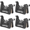 image:imageAGPTEK Bike Brake Pads HighPerformance Bicycle Brake Pad 4 Pairs SemiMetallic Bike Pad for Mountain Bike Disc Brakes Compatible with Shimano Deore XT SLX Hone Alfine SaintResin