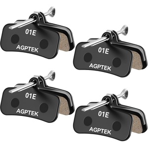 image:imageAGPTEK Bike Brake Pads HighPerformance Bicycle Brake Pad 4 Pairs Mountain Bike Pad for ShimanoTektroTRP Work EbikeMountain amp Road BikeResin