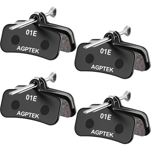 image:imageAGPTEK Bike Brake Pads HighPerformance Bicycle Brake Pad 4 Pairs Mountain Bike Pad for ShimanoTektroTRP Work EbikeMountain amp Road BikeSemiMetallic