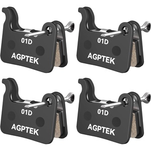 image:imageAGPTEK Bike Brake Pads HighPerformance Bicycle Brake Pad 4 Pairs SemiMetallic Bike Pad for Mountain Bike Disc Brakes Compatible with Shimano Deore XT SLX Hone Alfine SaintResin